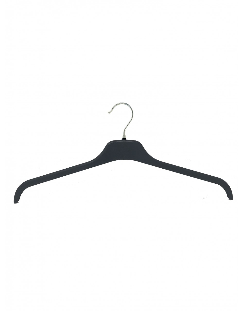 black plastic clothes hangers